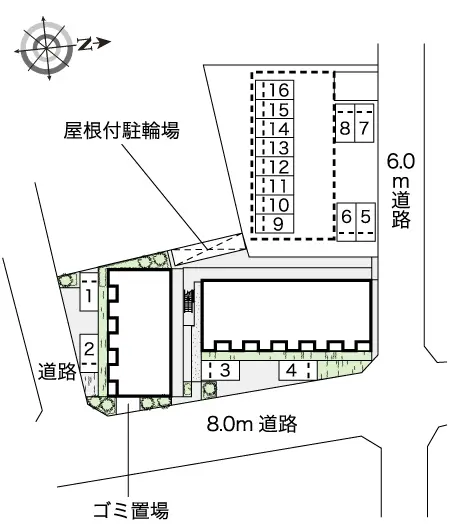 ★手数料０円★草加市青柳３丁目 月極駐車場